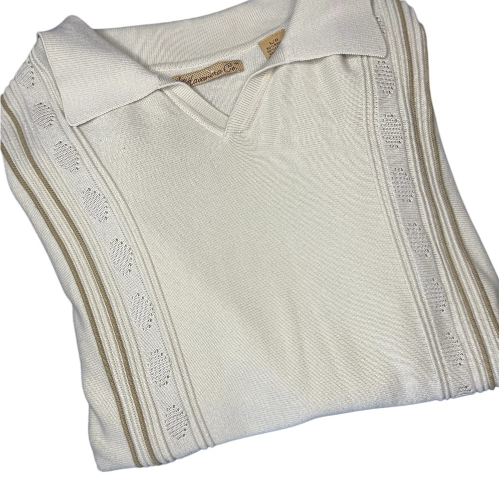 ~ The Havanera Co.
Men's Long Sleeve... Elegant Cream Sweater‎ Size Large